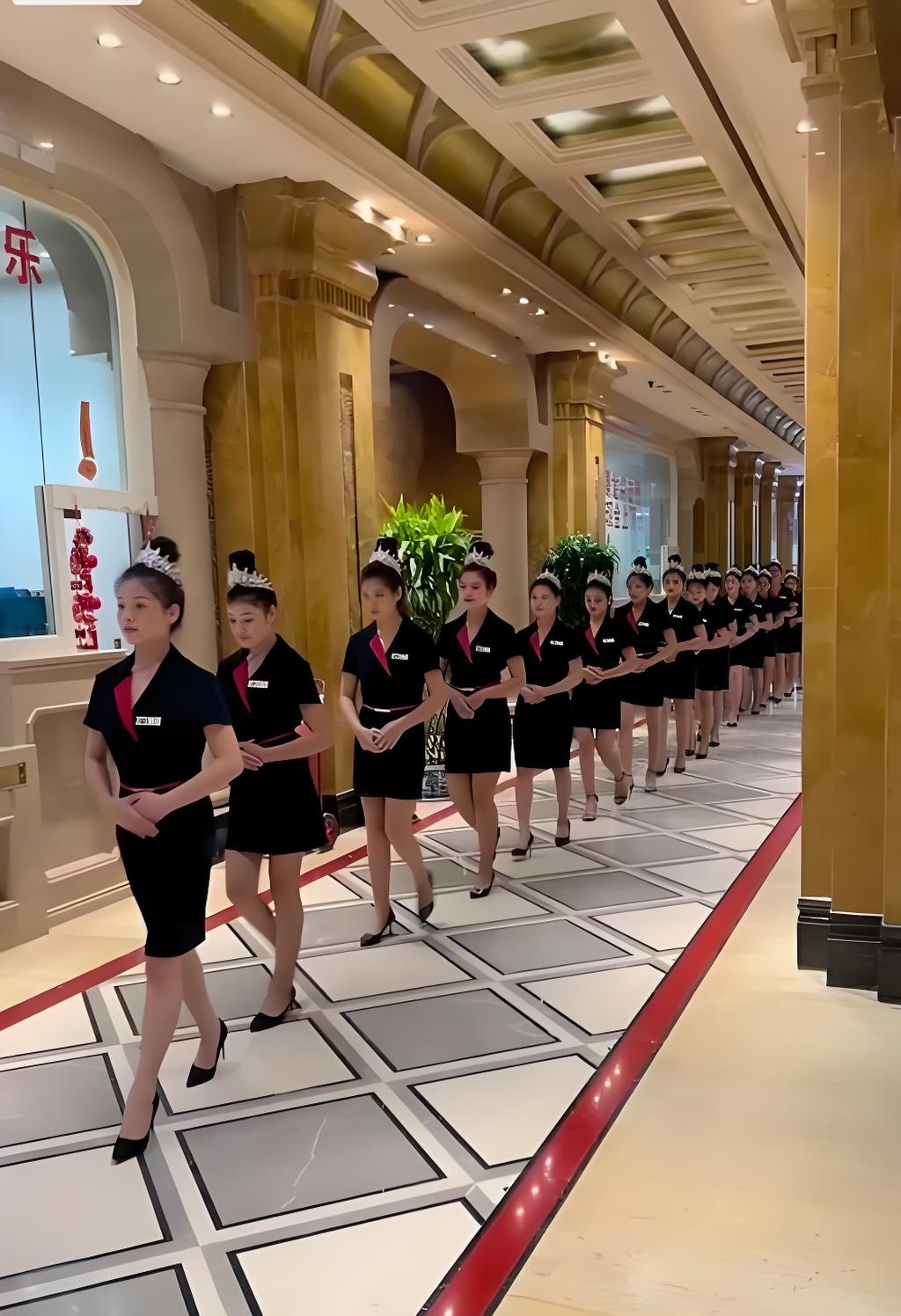 华纳公司客服团队整齐列队